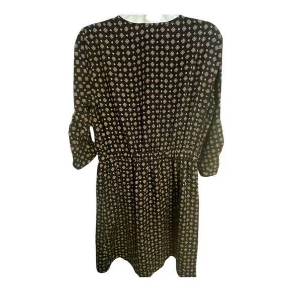 Skies Are Blue Black Dress with 3/4 Bishop Sleeves - Picture 2 of 3